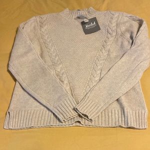 Marled 100% cashmere sweater. Oatmeal Heather Small NWT